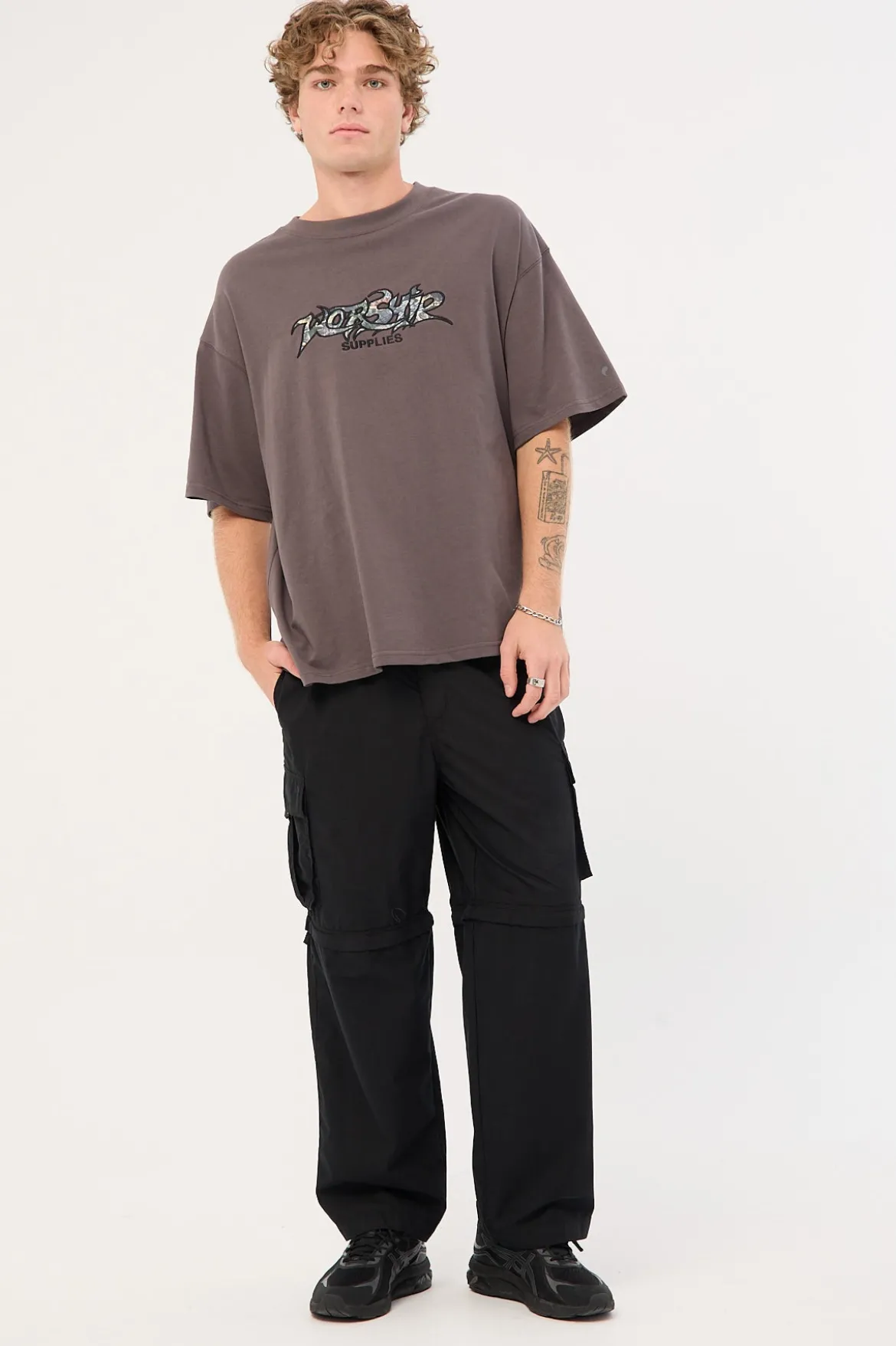 Smoko Zip Off Cargo Pant Washed Black