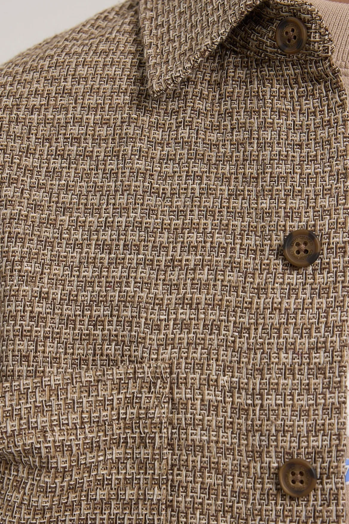 Soho Textured Overshirt Brown Marle