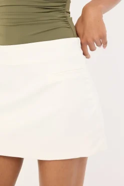Sonnie Mid Rise Mini Skirt White