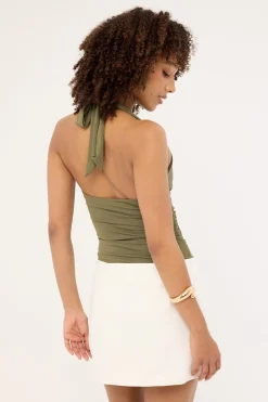 Sonnie Mid Rise Mini Skirt White