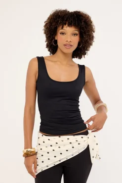 Sophia Singlet Tank Top Black