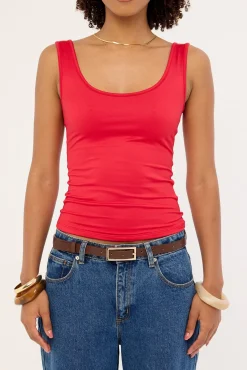 Sophia Singlet Tank Top Red