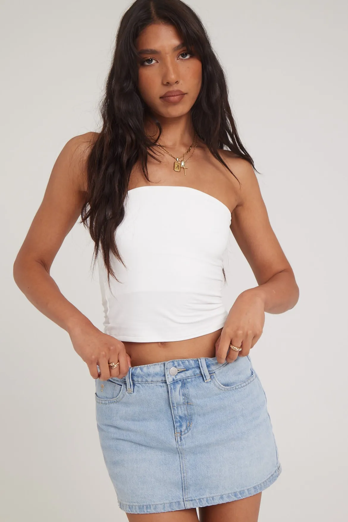 Sophie Mini Skirt Ash Blue