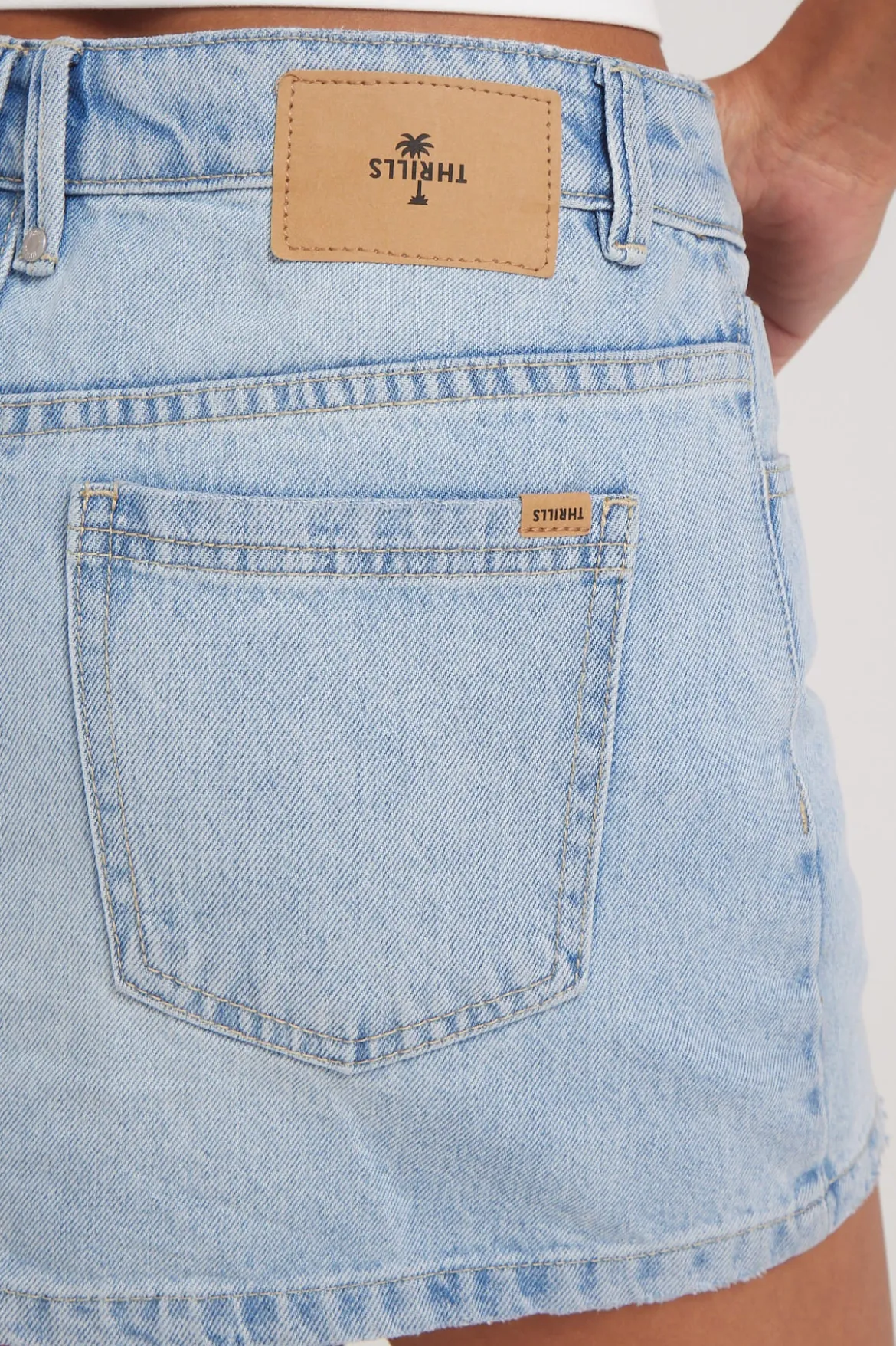 Sophie Mini Skirt Ash Blue