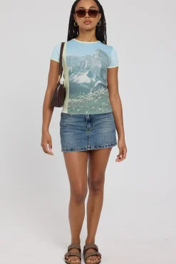 Sophie Skirt Dirty Worn Blue