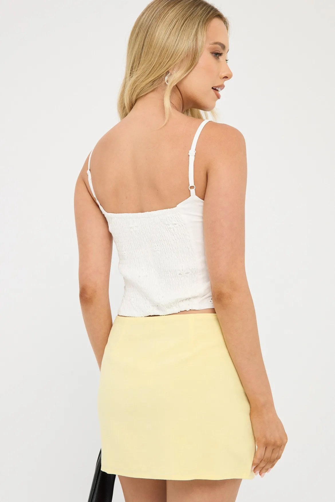Sorbet Low Waist Mini Skirt Lemon