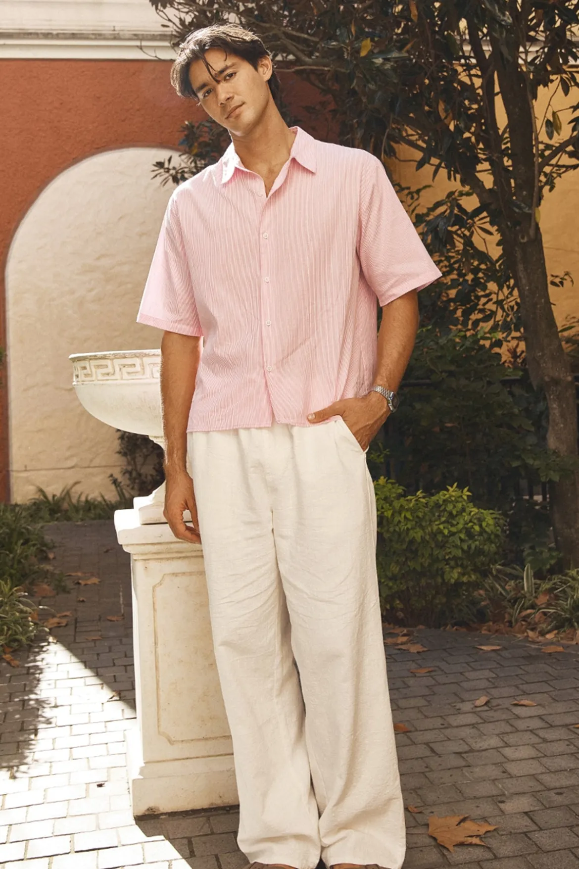 Sorrento Baggy Linen Pant White