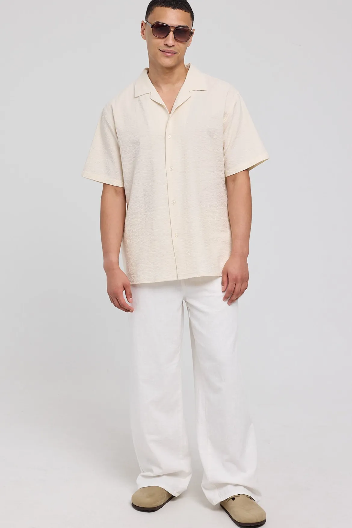 Sorrento Baggy Linen Pant White