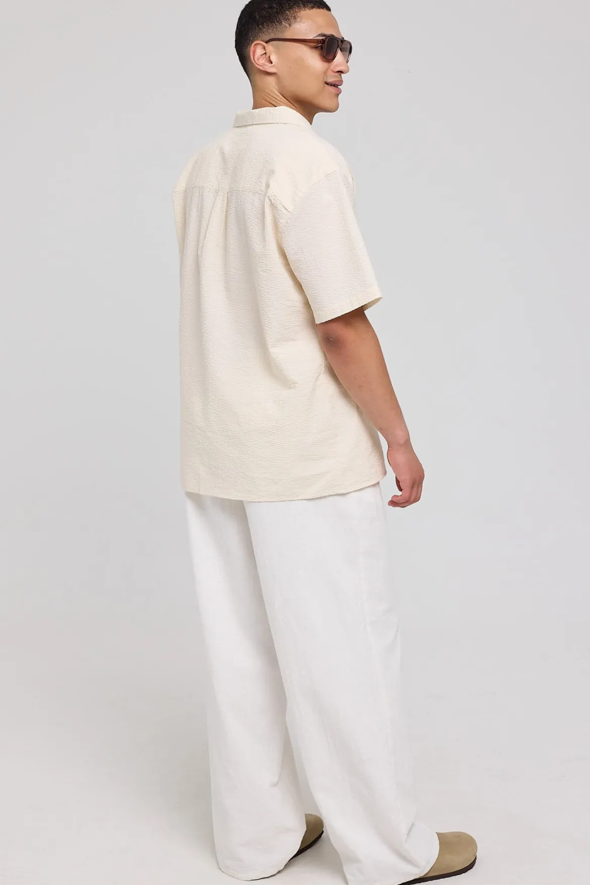 Sorrento Baggy Linen Pant White