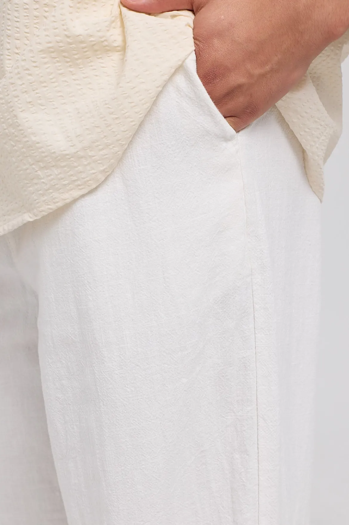 Sorrento Baggy Linen Pant White