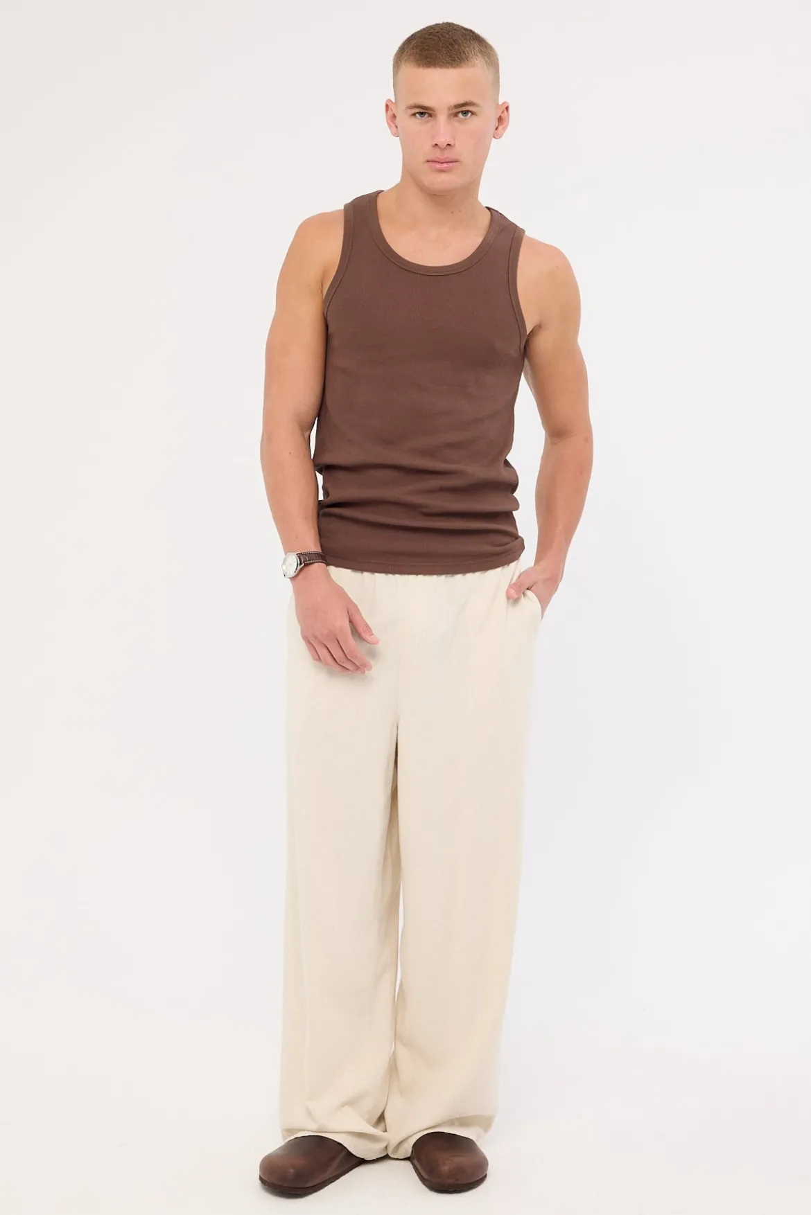 Sorrento Baggy Linen Pant Oatmeal