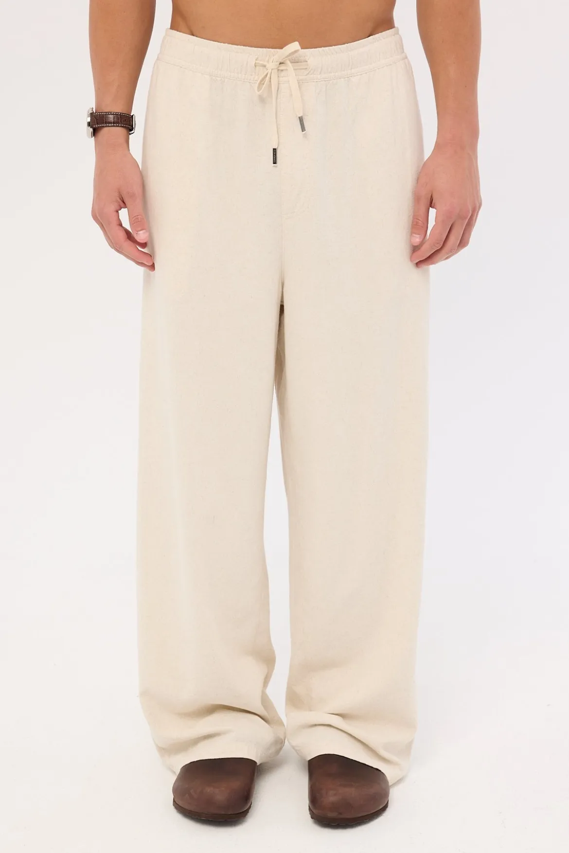 Sorrento Baggy Linen Pant Oatmeal