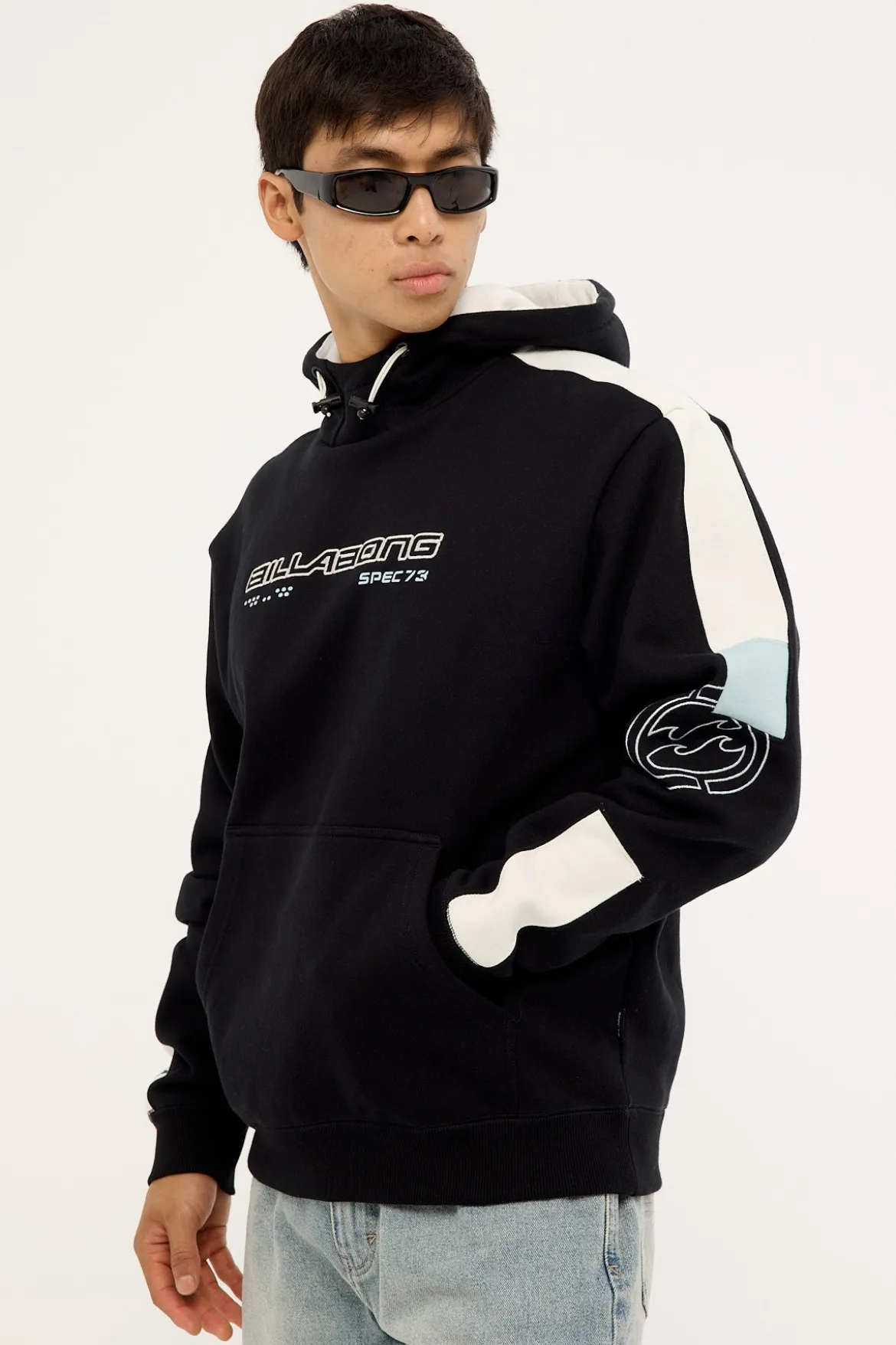 Spec 73 Pop Mock Hoodie Black