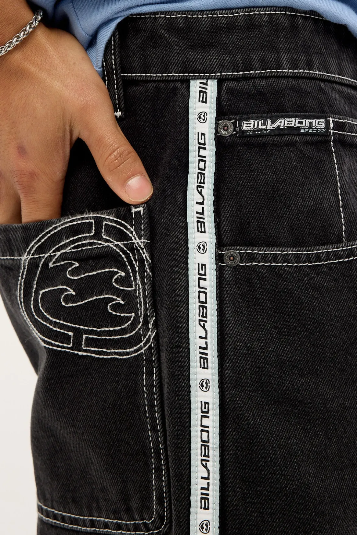 Spec 73 Signals Denim Short Washed Black