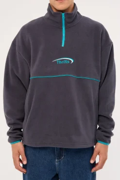Sphere Quarter Zip Polar Fleece India Ink