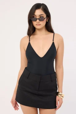 Spice Sunset One Piece Bodysuit Black