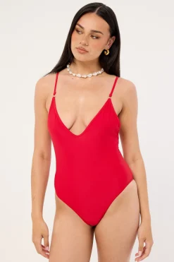 Spice Sunset One Piece Bodysuit Red