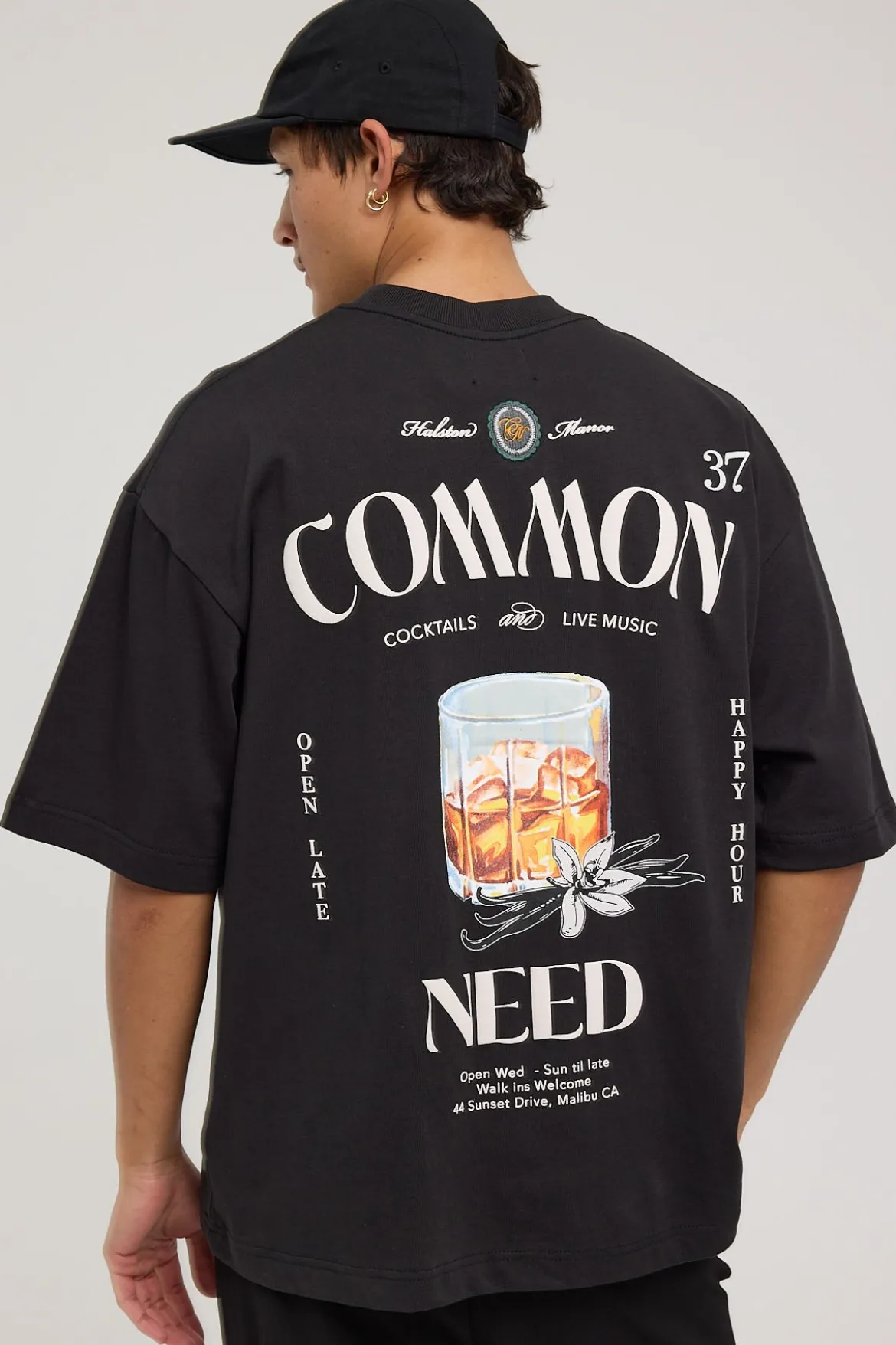 Spiced Whiskey Heavyweight Easy Tee Night Black