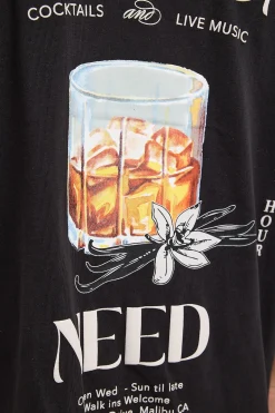 Spiced Whiskey Heavyweight Easy Tee Night Black