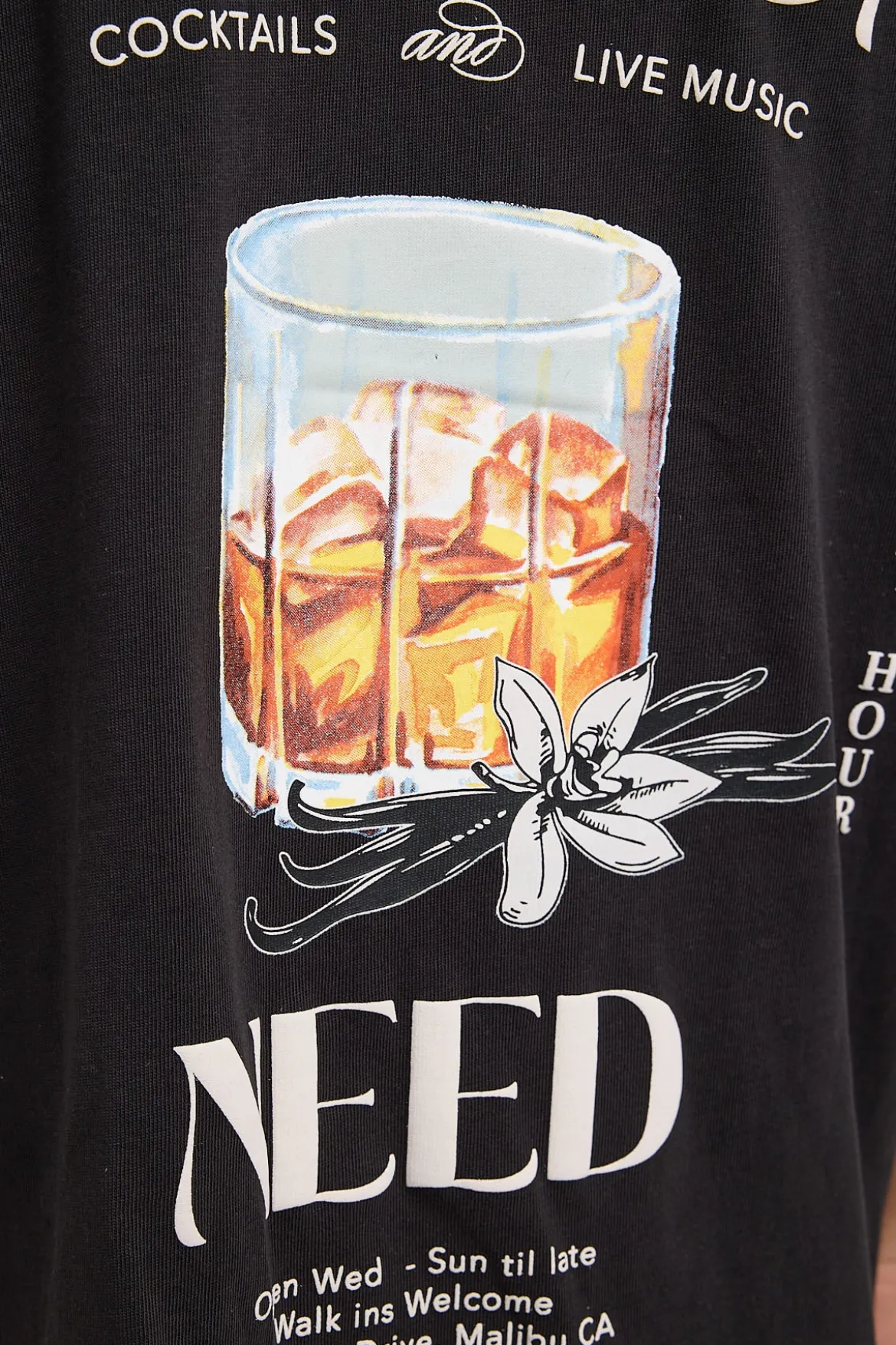 Spiced Whiskey Heavyweight Easy Tee Night Black