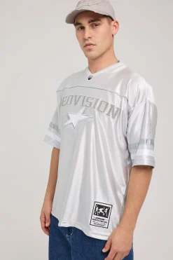 Spirit V Neck Jersey Silver