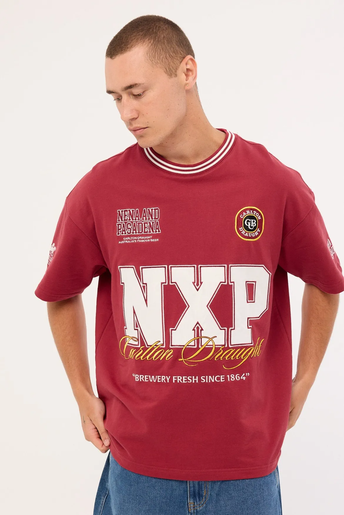Spirits Loopback Raptor Tee Burgundy