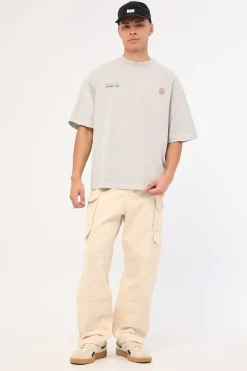 Sporting Brushed Easy Tee Washed Ice Grey