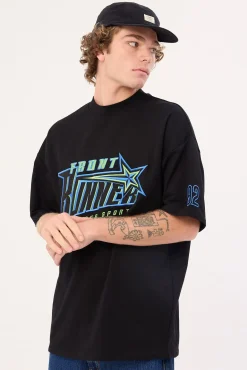 Sports Star Tee Black Aqua