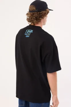 Sports Star Tee Black Aqua