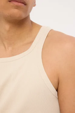 Square Neck Singlet Tank Sand