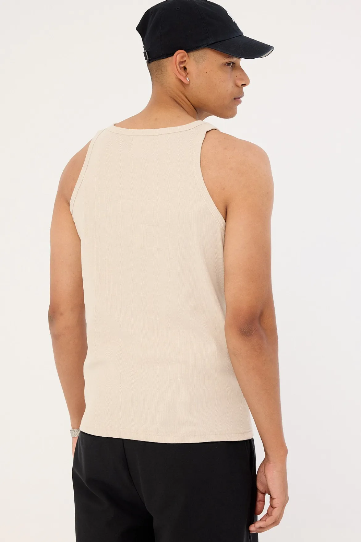 Square Neck Singlet Tank Sand
