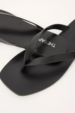 Square Toe Slide Black