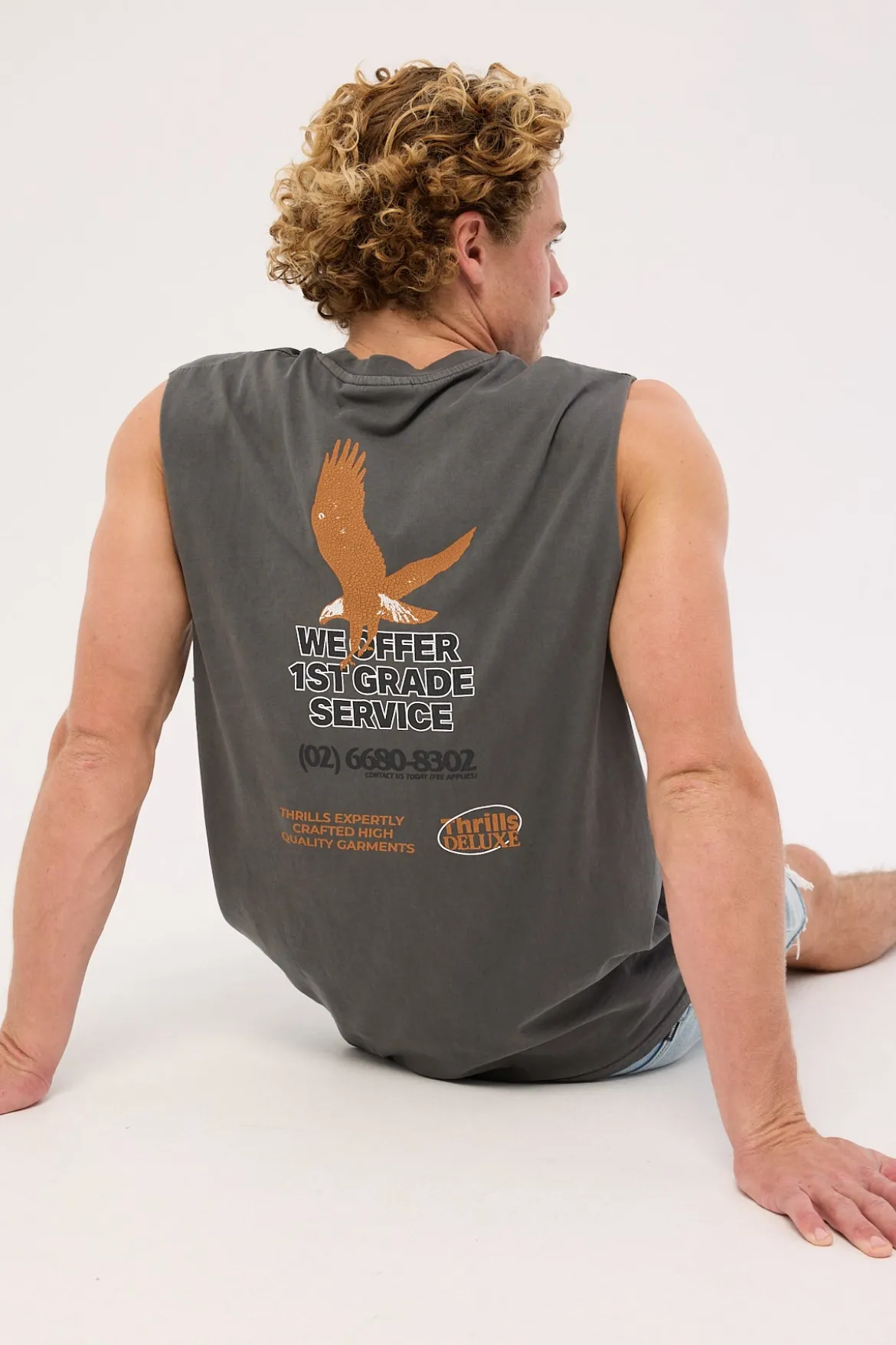 1st Grade Service Merch Fit Muscle Tee Merch Black
