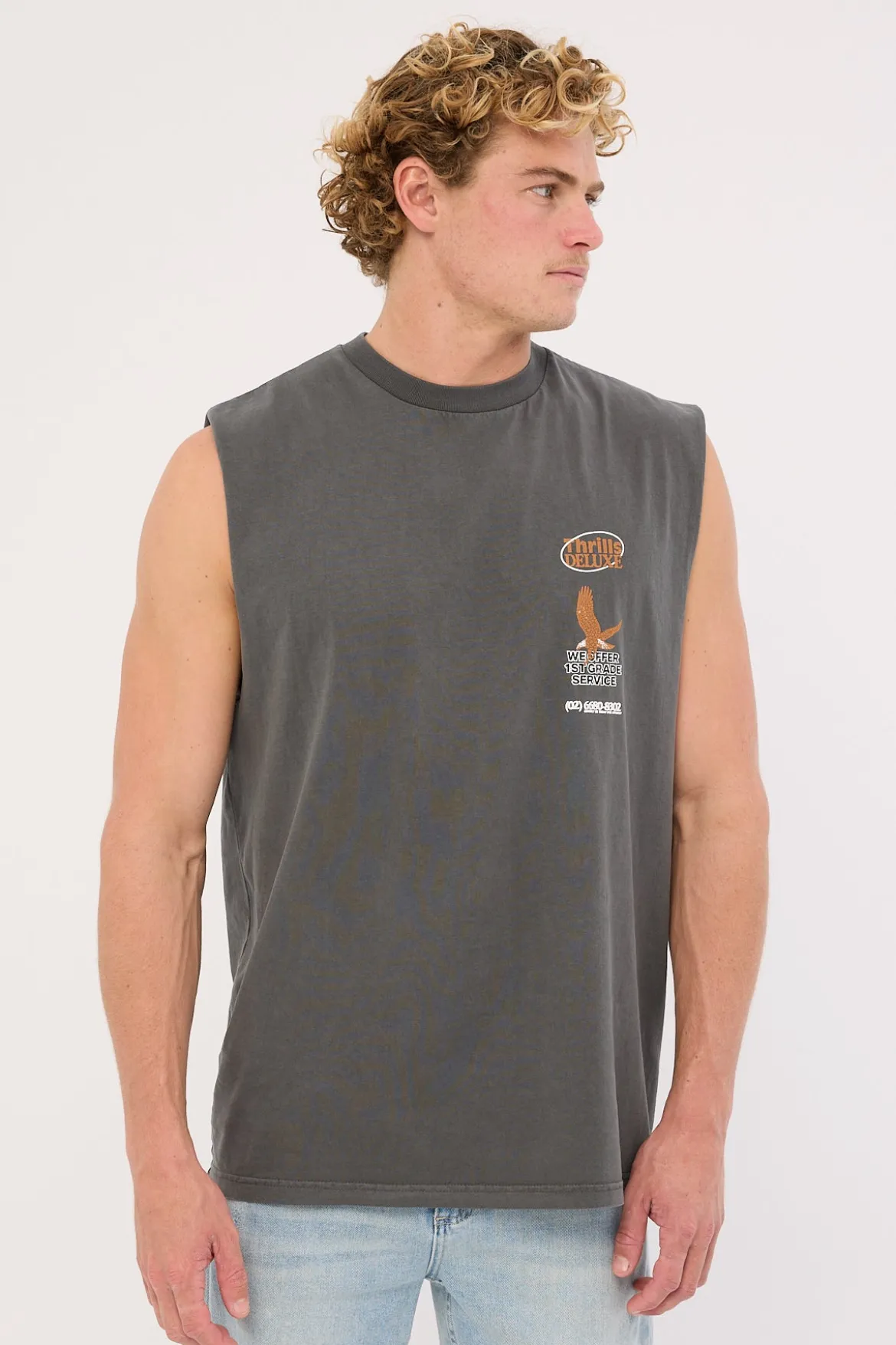1st Grade Service Merch Fit Muscle Tee Merch Black