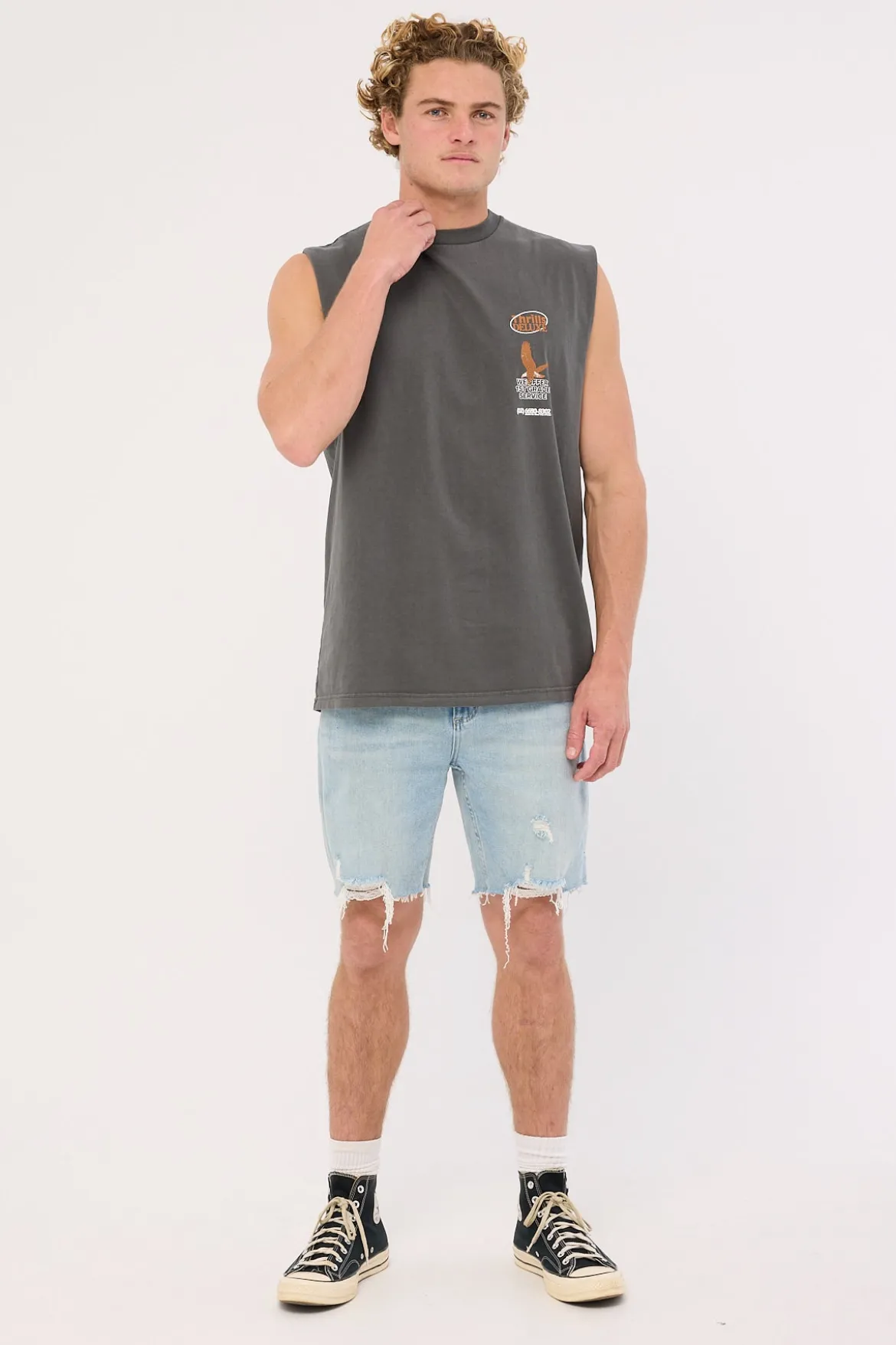 1st Grade Service Merch Fit Muscle Tee Merch Black