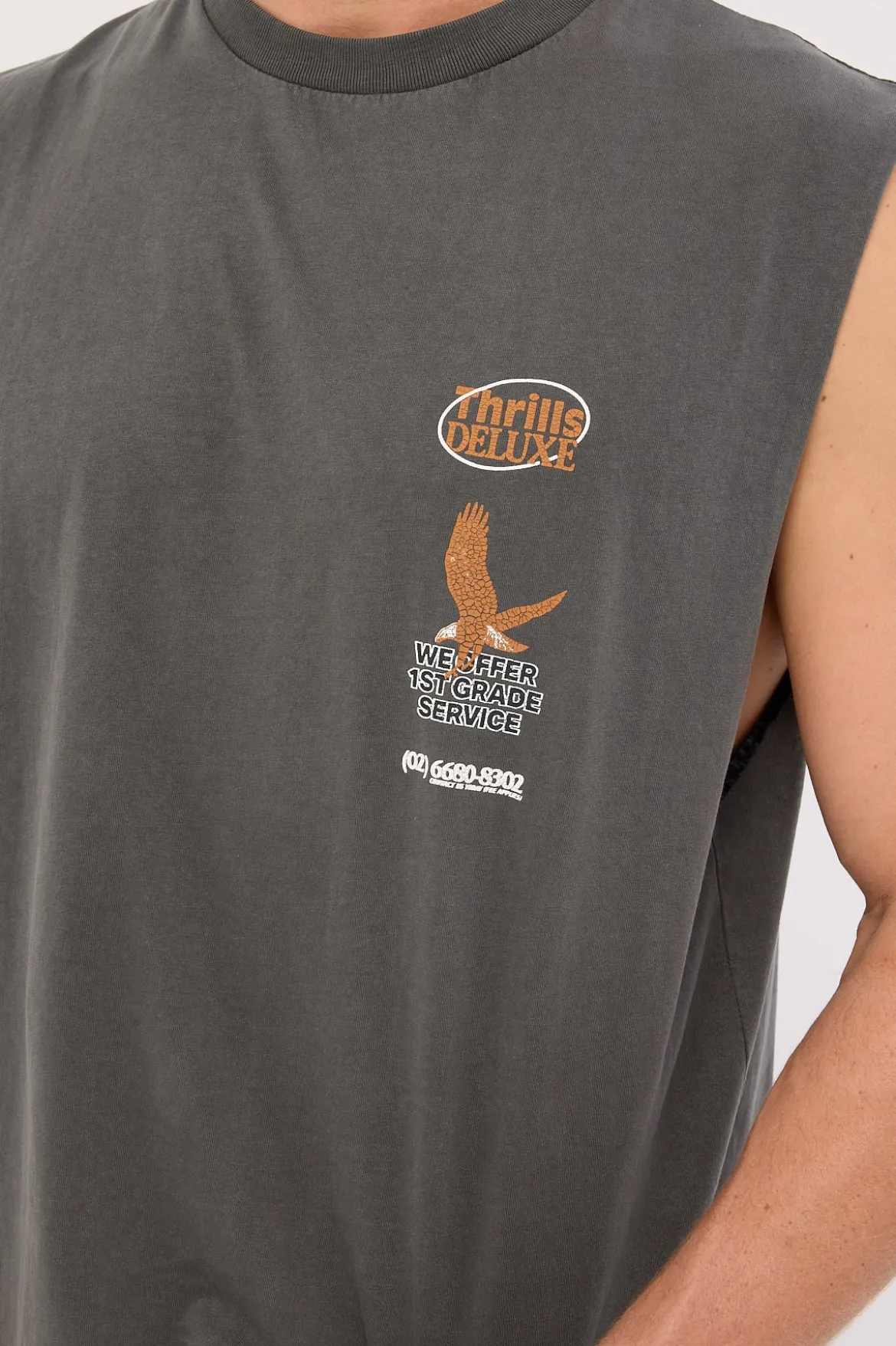 1st Grade Service Merch Fit Muscle Tee Merch Black