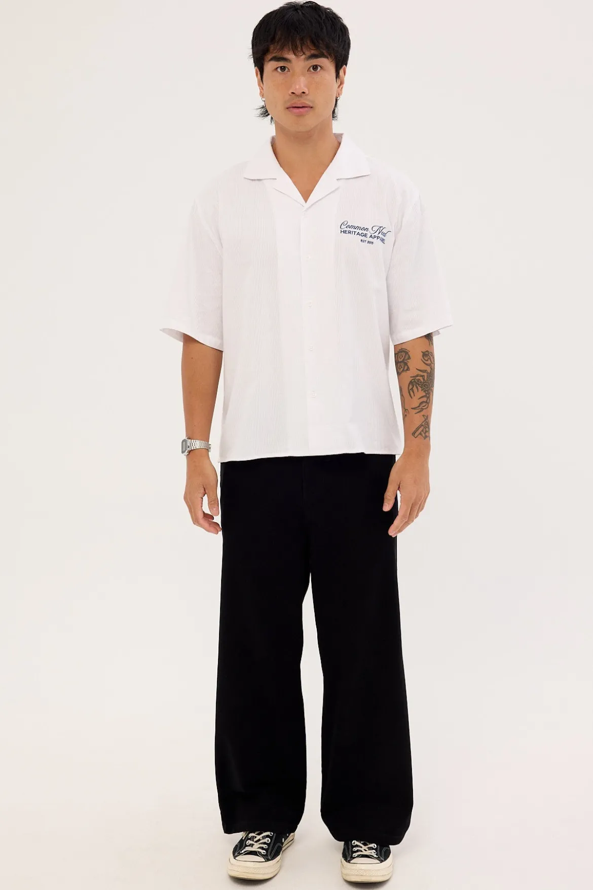 Stagger Big Slacker Cropped Pant Black