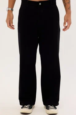Stagger Big Slacker Cropped Pant Black