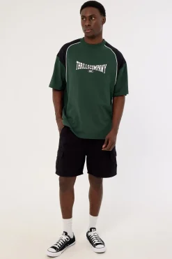 Stakes Are High Box Fit Oversize Tee Sycamore Green