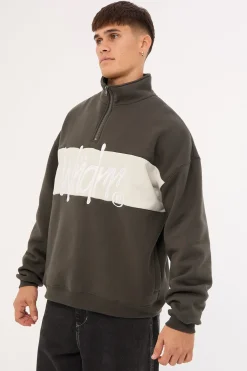 Starter Panel 1/4 Zip Sweat Ink