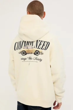 Steer Boxy Hoodie Off White