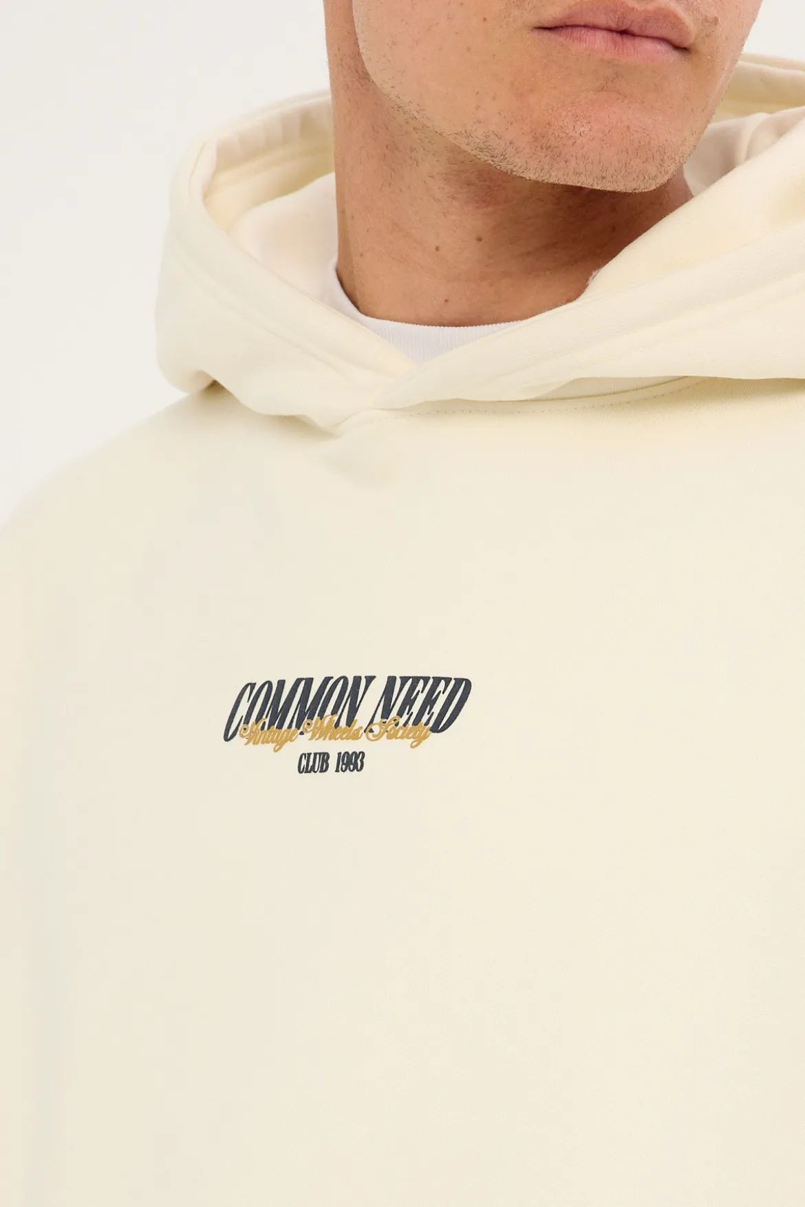 Steer Boxy Hoodie Off White
