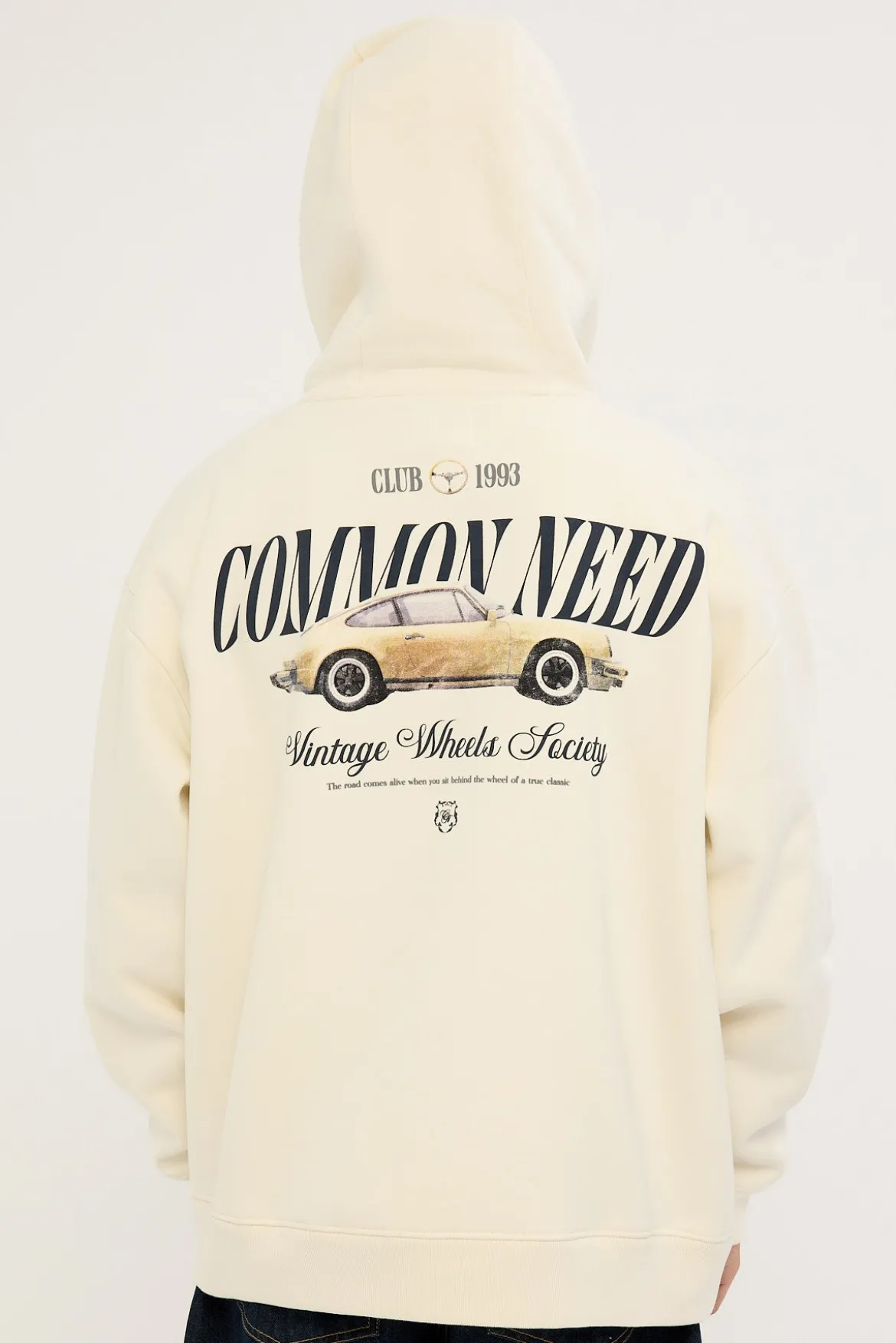 Steer Boxy Hoodie Off White