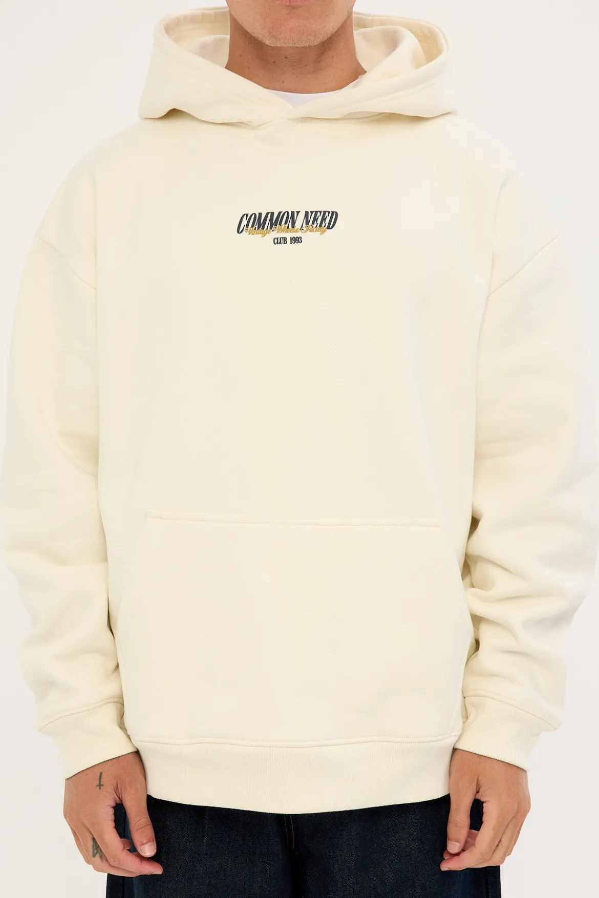 Steer Boxy Hoodie Off White