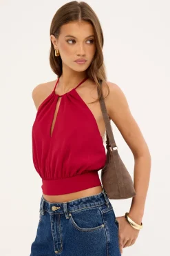 Stella Halter Top Red
