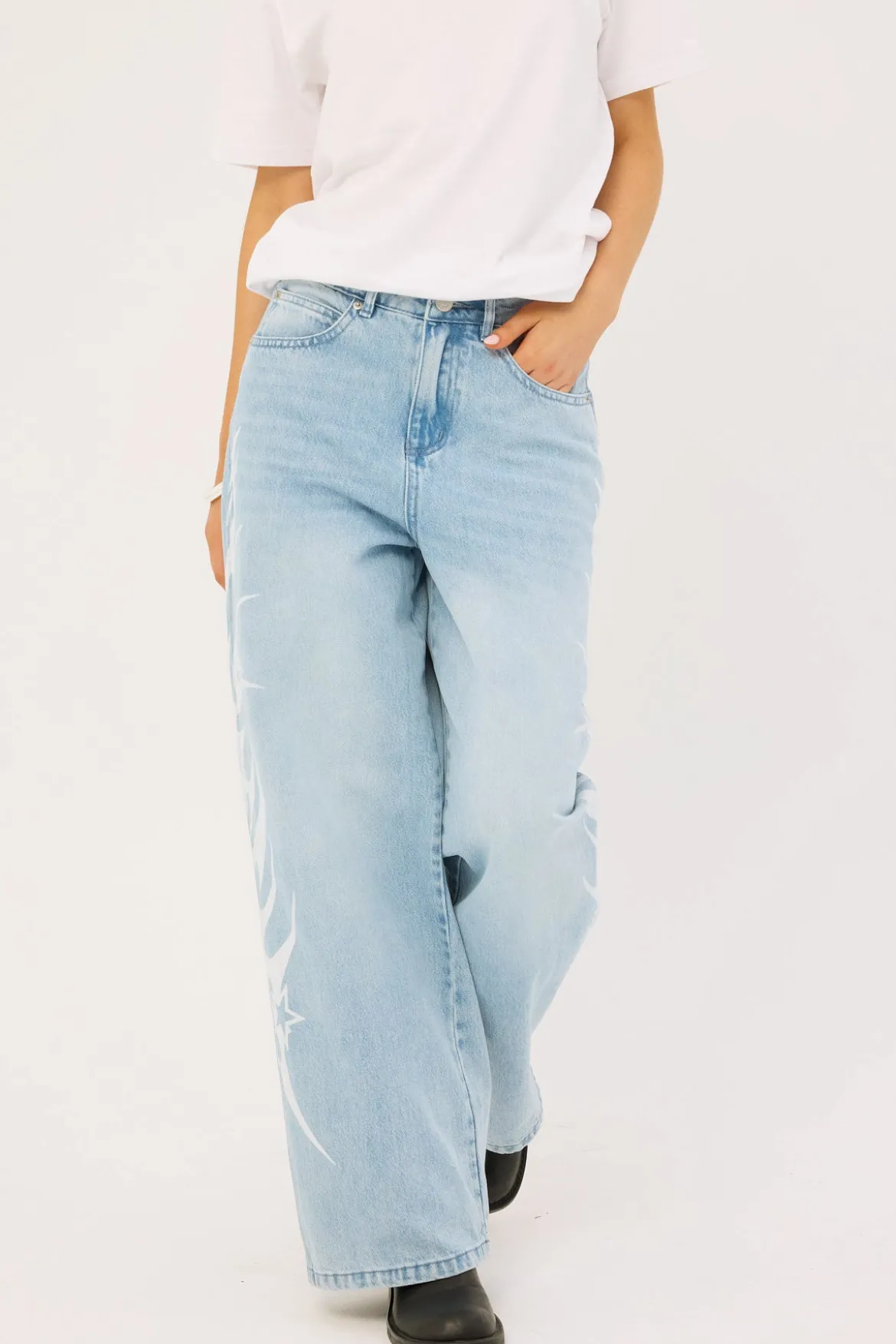 Stencil Dyno Low Baggy Jean Light Blue Denim