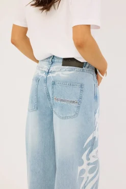 Stencil Dyno Low Baggy Jean Light Blue Denim