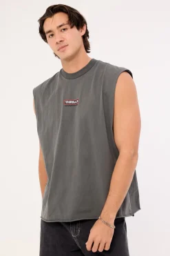 Stinger Box Fit Oversize Muscle Merch Black