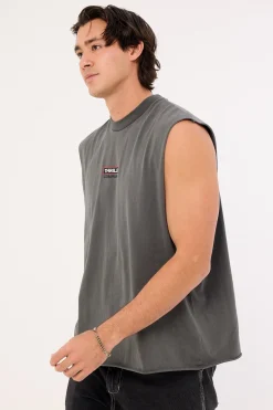 Stinger Box Fit Oversize Muscle Merch Black