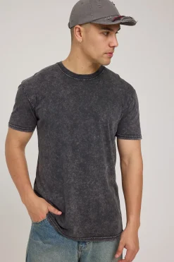 Stone Wash Staple Tee Acid Black